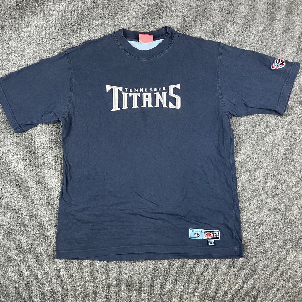 NFL Titans‎ T-Shirt Mens Size L Navy Tennessee AFC South Football Graphic Tee